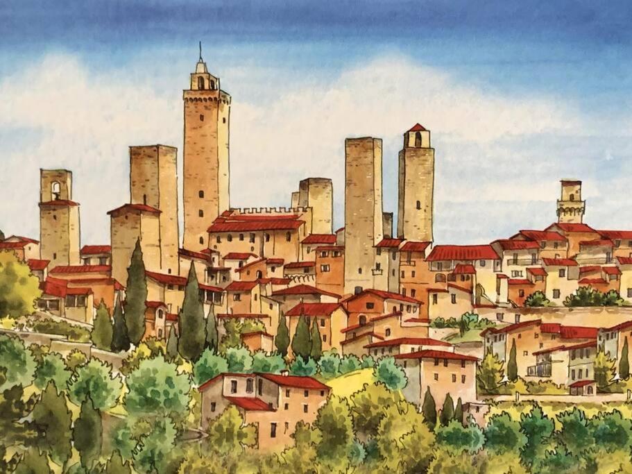 Lovely 2 Bedroom In San Gimignano Historic Center Eksteriør billede